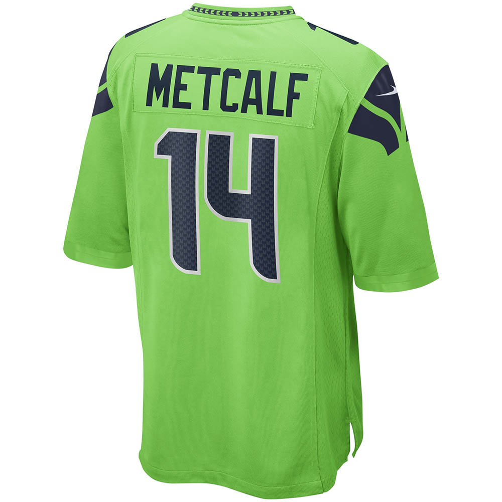 Men's Seattle Seahawks DK Metcalf Game Jersey Neon Green